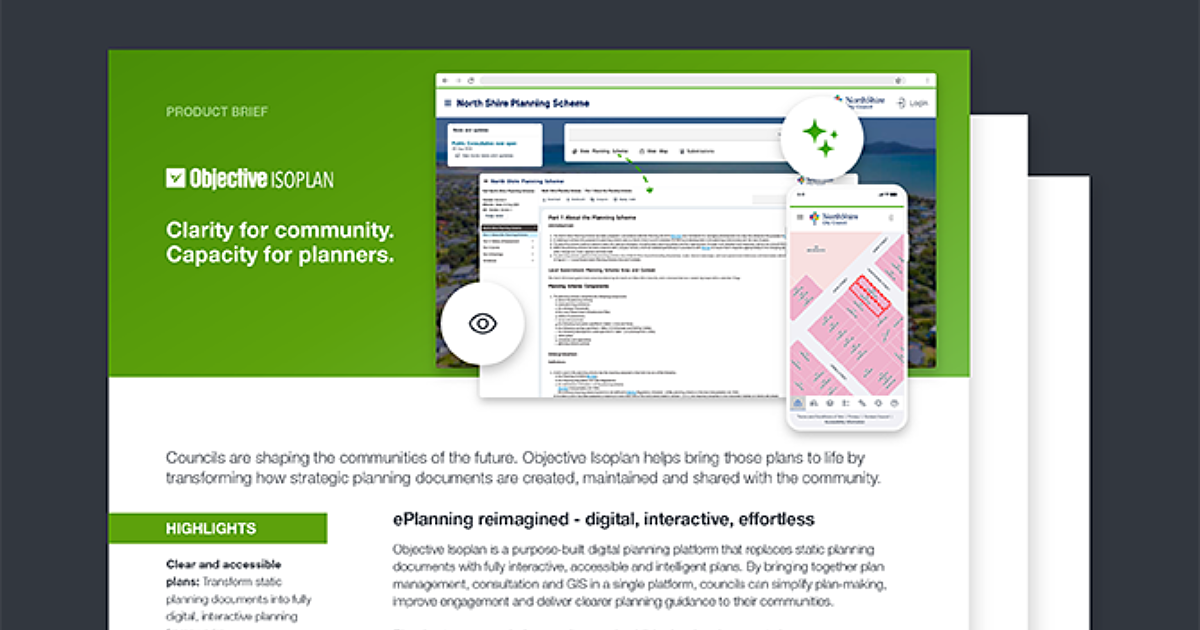 Objective Isoplan | eplan software for councils | Objective Corporation