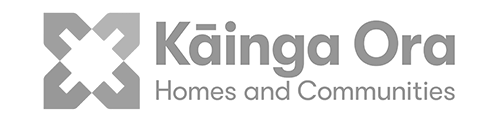 Logo kainga ora homes and communities nz grey