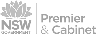 Logo dept premier cabinet nsw grey